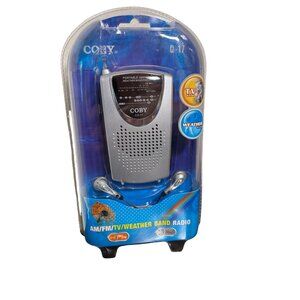 Vintage Coby CX-17 Portable Radio/TV/Weather Band Radio - New